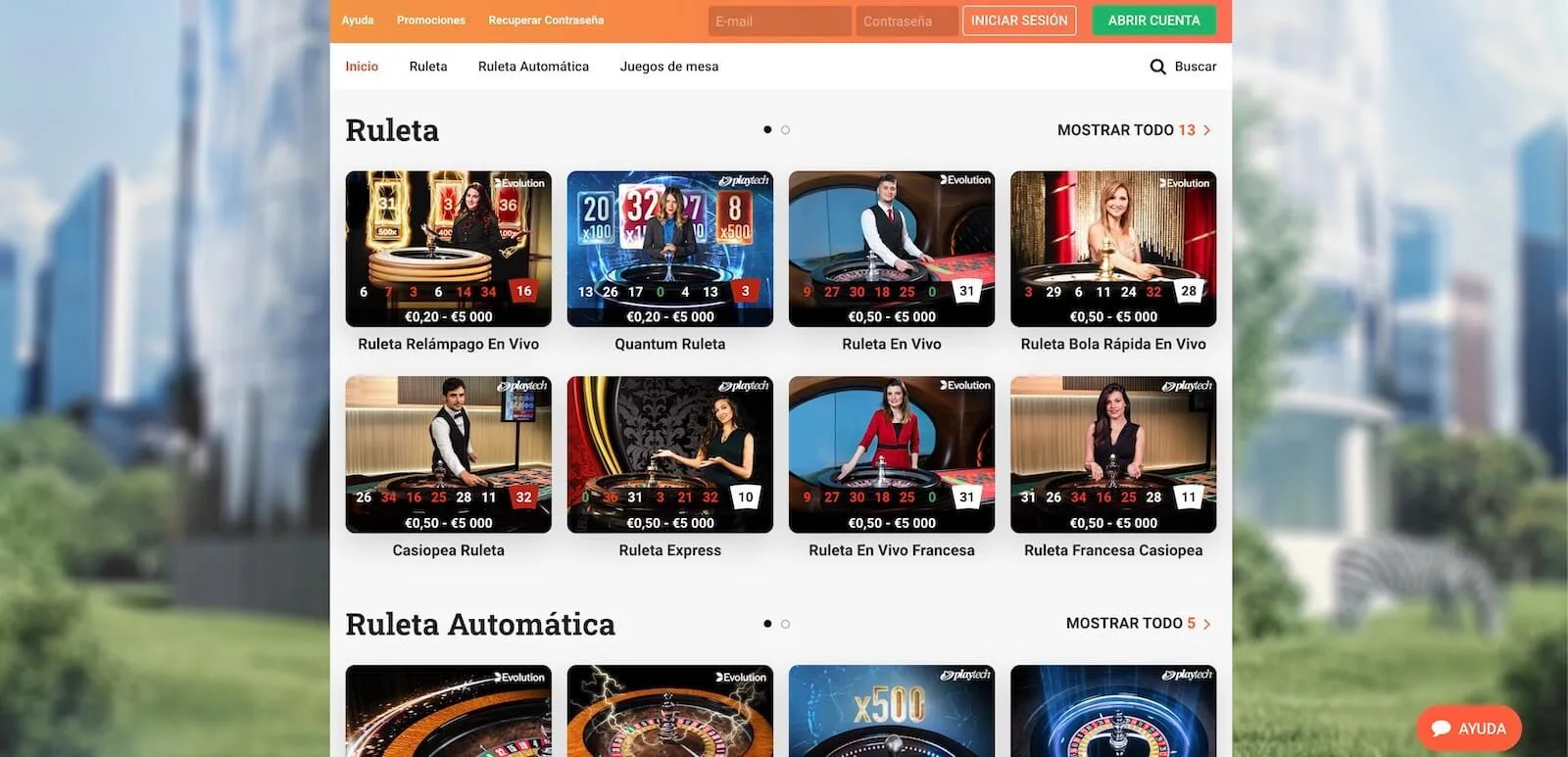 LeoVegas App movil y Casino en vivo
