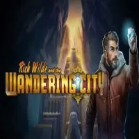 El logo de la Rich Wilde and the Wandering City Tragaperras