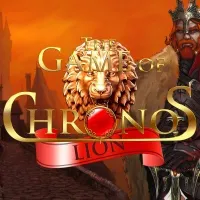 El logo de la The Game Of Chronos Lion Tragaperras