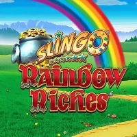 El logo de la Slingo Rainbow Riches Tragaperras
